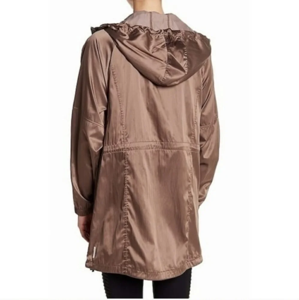 Zella Bronze Rain  Jacket Long Anorak Size‎ XS Brown